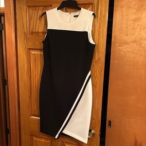 Tommy Hilfiger Black and White Asymmetrical Dress